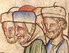 Наиболее распространенный вариант мужских головных уборов для начала XIII века